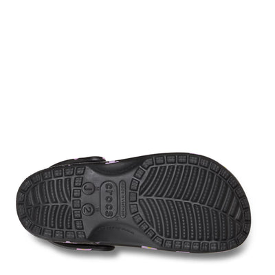 Crocs Kids' Classic Flower Clog - Black/Pink 6
