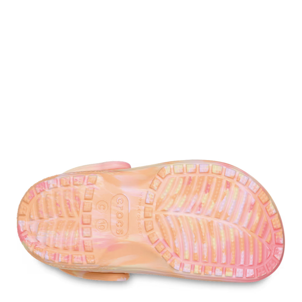 Crocs Toddler Classic Marbled Clog - Guava/ Multi Color 6
