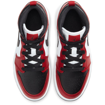 Little Kid's Air Jordan 1 Mid Black/Black-gym Red 640734-069