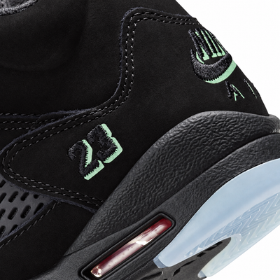 Big Kid's Air Jordan 5 Retro Halloween Black/Picante Red/Glow N The Dark HQ7980-001