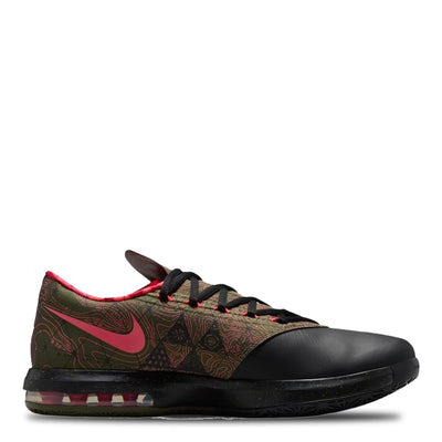 Men's Nike KD 6 Meteorology Black/Atomic Red-Medium Olive-Noble Red IM4409-001