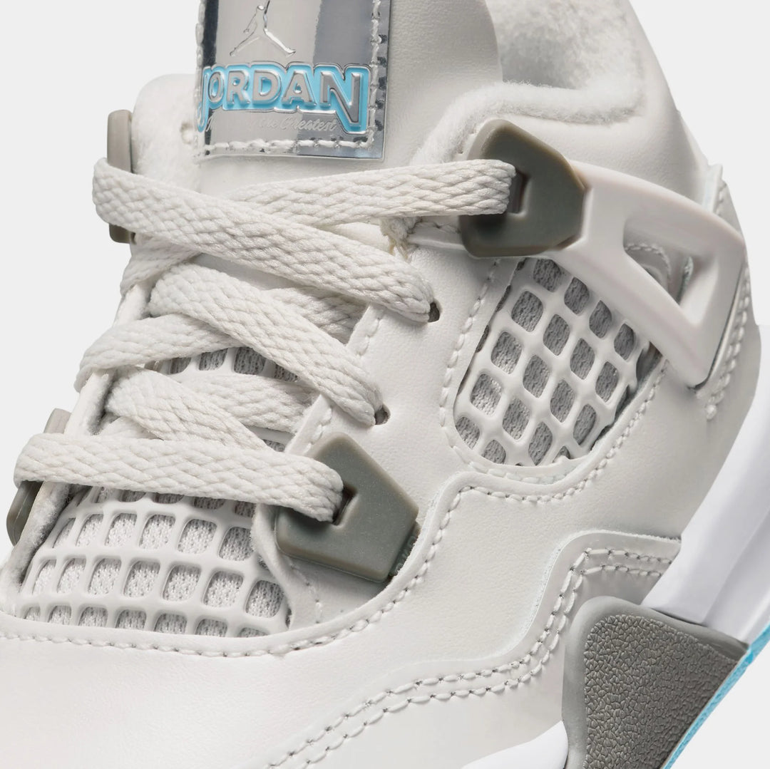 Air Jordan 4 Retro Toddler Sneakers - Blue Chill
