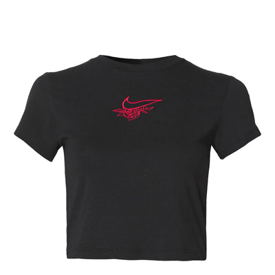 Women's Nike Sportswear Chill Knit Cropped T-Shirt - Black 3