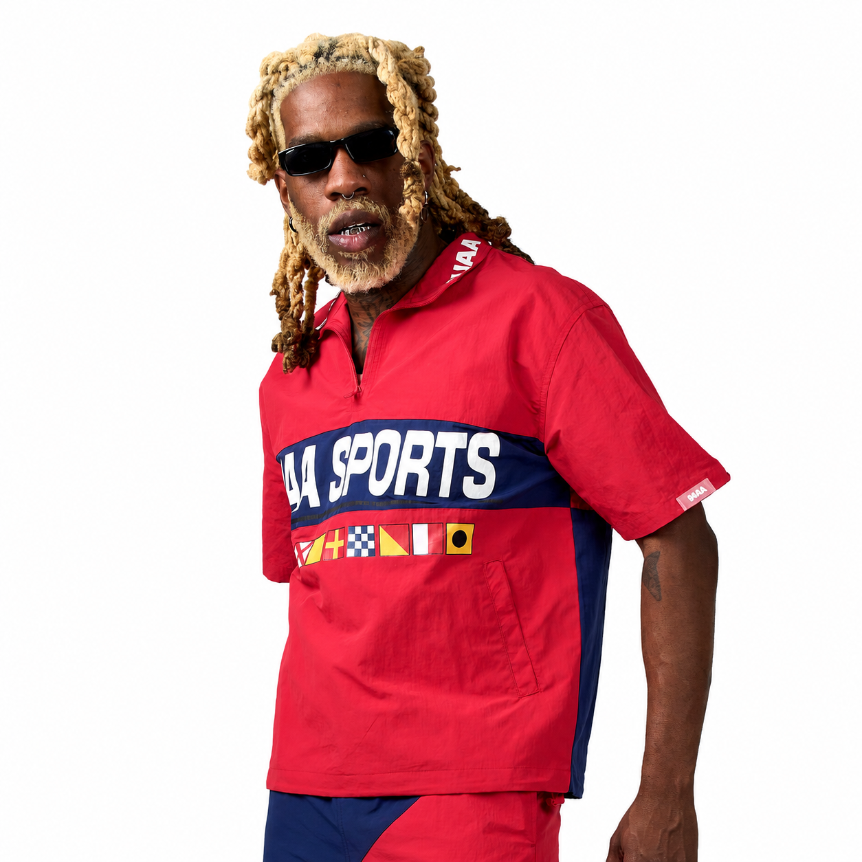 Men's Duaa Kayak Collar Shirt Red kayakcollartee-red