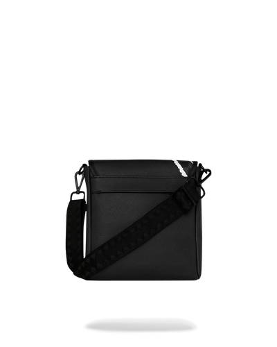 Sprayground Center Rip Revealing Gray Check Messenger Sling