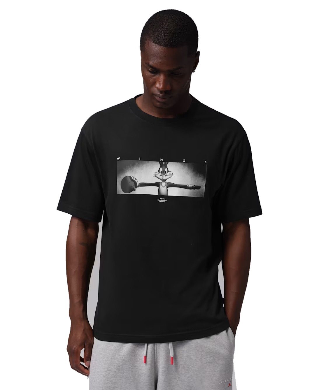 Men's Jordan Brooklyn Space Jam Wings Crew-Neck T-Shirt Black IX8621-010