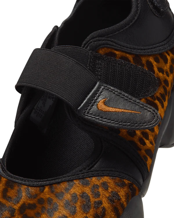 Women's Nike Air Rift Pony Hair Leopard Black/Desert Ochre IO4884-002