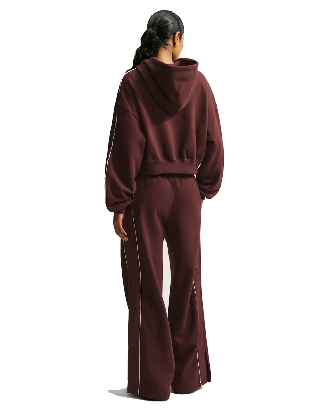 Women's Nike Studio Fleece Medium Weight Oversized Full-Zip Cropped Hoodie IU1130-658