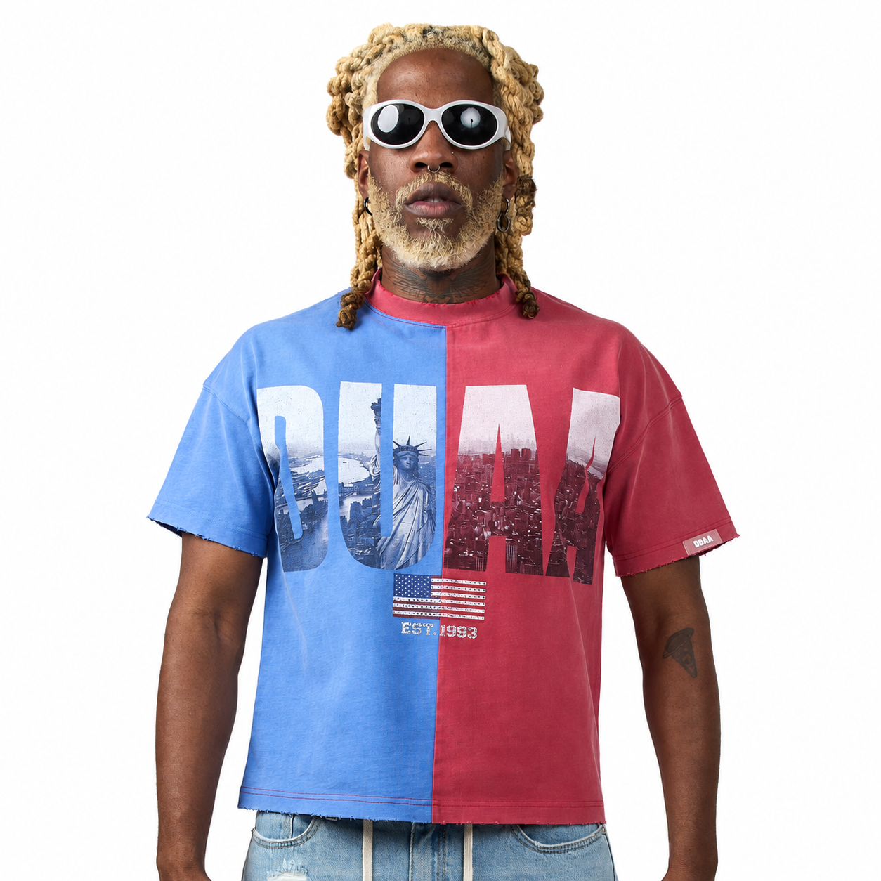 Men's Duaa Block T-Shirt Multicolor blocktee-multi