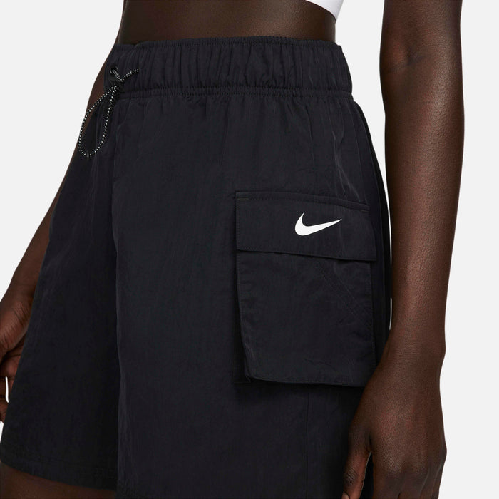 Women's Nike Sportswear Essential  Woven High-Waisted Shorts Black DM6247-010