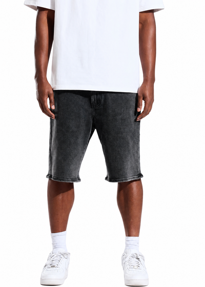 Men's Crysp Denim Shorts Cena Grey Washed cry-sum26-025-gry