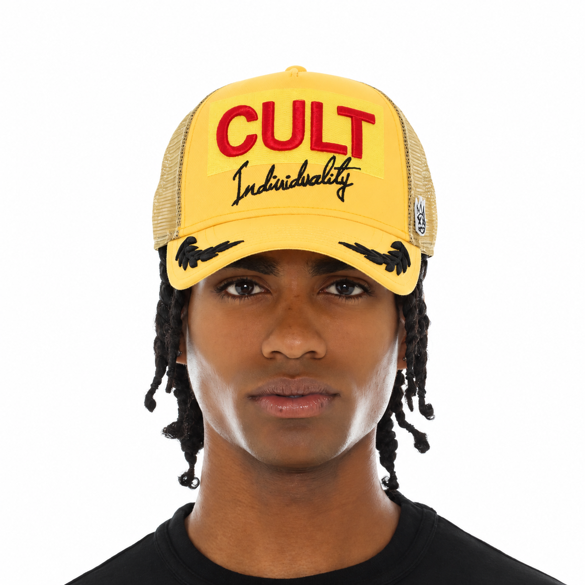 Men's Cult Of Individuality Racing Trucker Hat Yellow 626ac-ch63a-yego