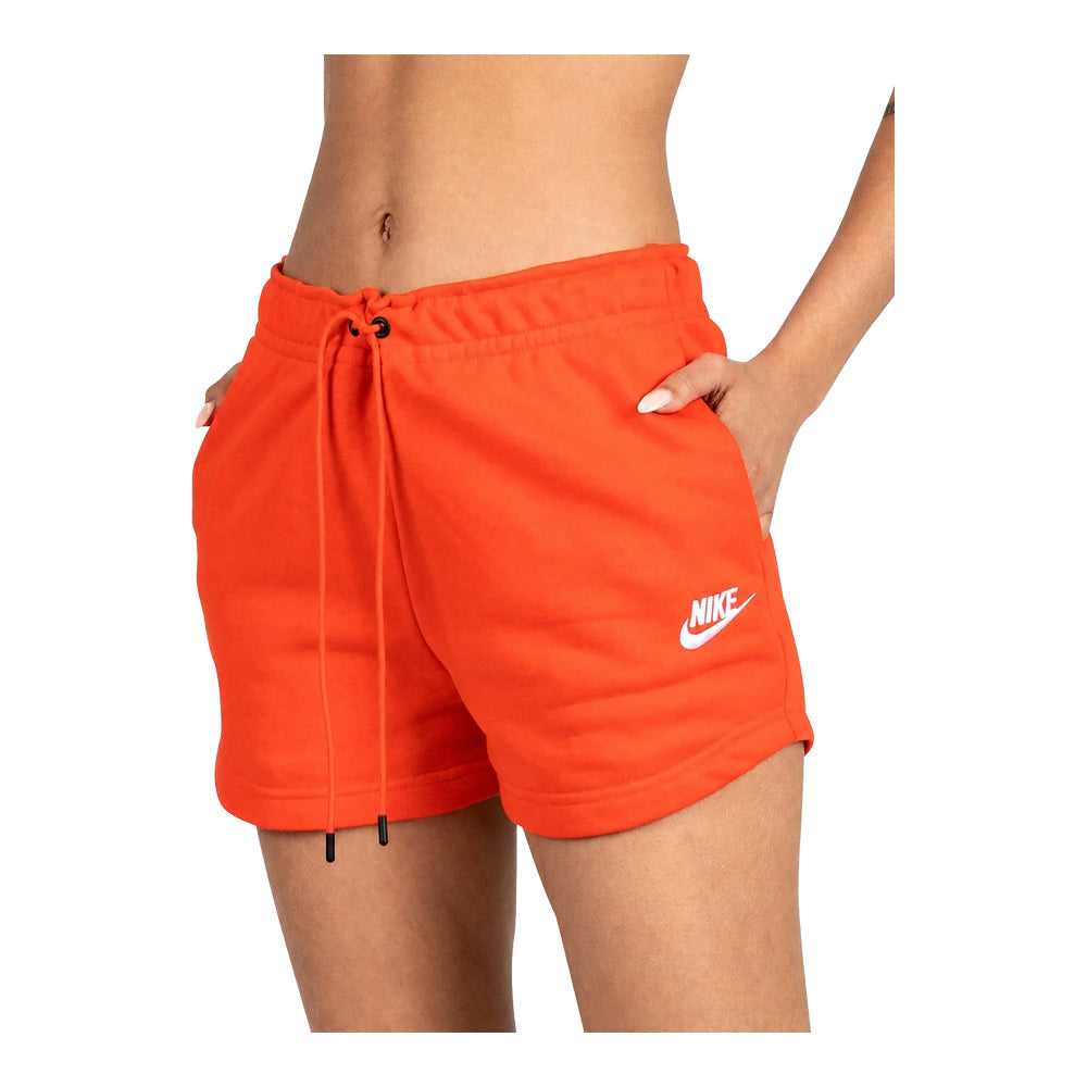 Women's Nike Sportswear Essential French Terry Shorts Chile Red/White CJ2158-675