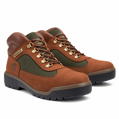 Men's Timberland Waterproof Field Boot Dark Brown Nubuck tb0a42sgw07