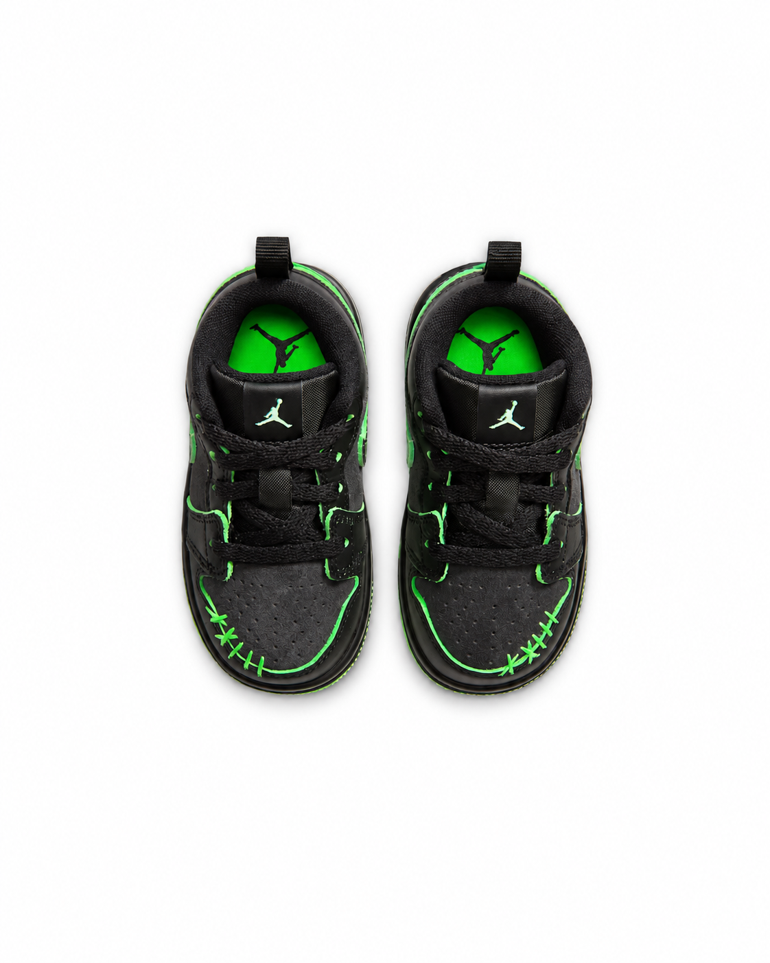 Toddler Jordan 1 Low SE Black/Scream Green/Dark Smoke Grey/Black IV5260-001