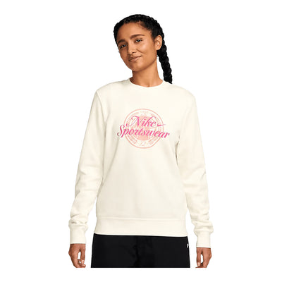 Women's Nike Sportswear Club Fleece Sail/Pink HV2342-133