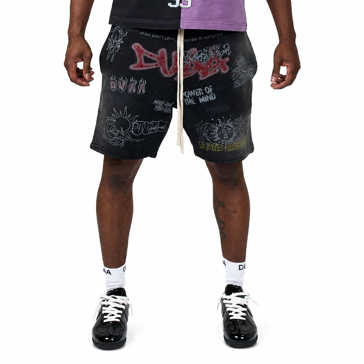 Men's Duaa Moonlight Sweat Short Black moonligtsht-blk