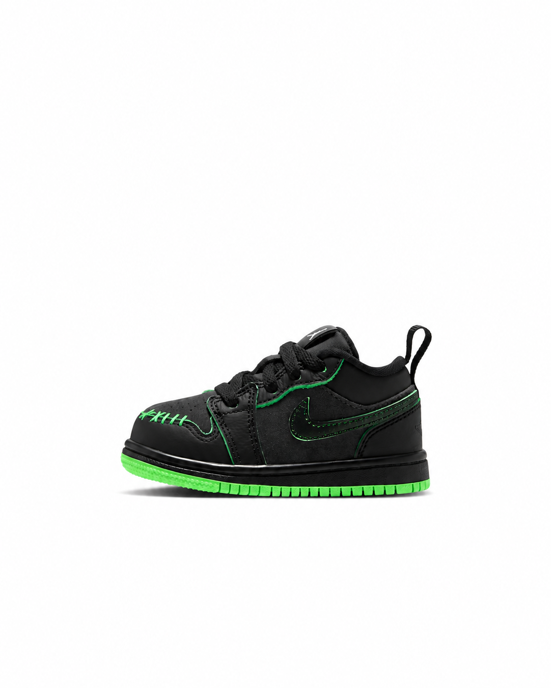 Toddler Jordan 1 Low SE Black/Scream Green/Dark Smoke Grey/Black IV5260-001