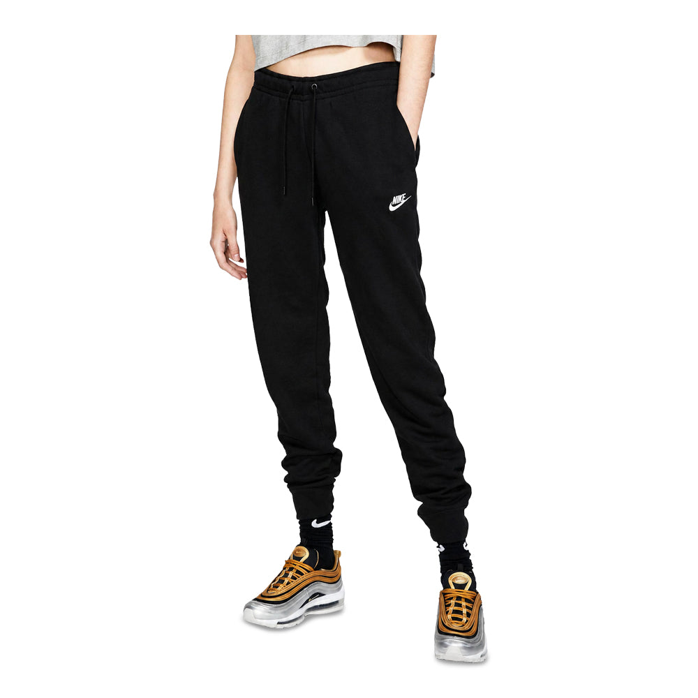 Women's Nike Sportswear Essential Fleece Pants Black/White BV4095-010