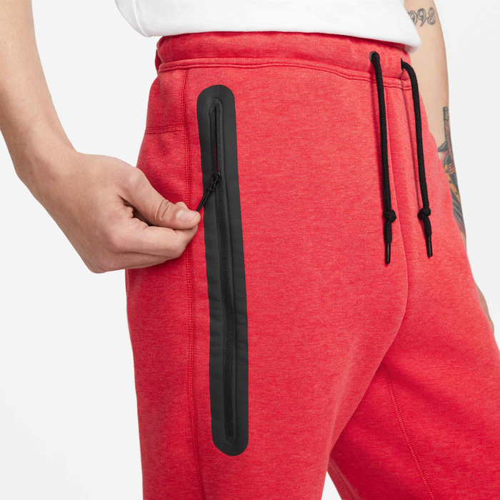 Men's Nike Tech Fleece Joggers Light University Red Heather/Black FB8002-672