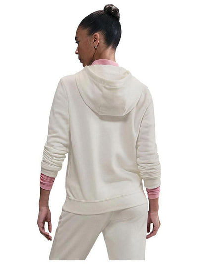 Women's Nike Sportswear Club Fleece Hoodie - Off White/Pink 5