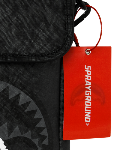 Sprayground Center Rip Revealing Gray Check Messenger Sling