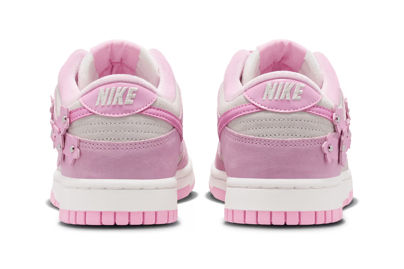Women's Nike Dunk Low SE IV4726-600 Pink Foam/Pink Rise/Sail/Metallic Silver