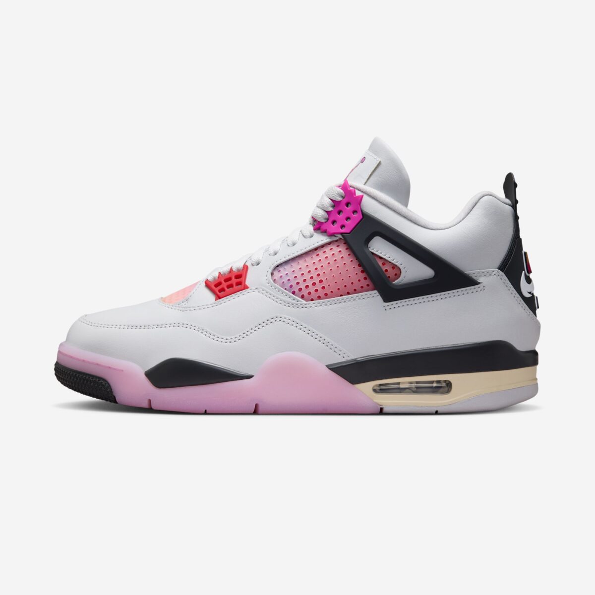 Men's Air Jordan 4 Retro Comic Off White/Anthracite/Neutral Grey/Fire Pink/Light Arctic Pink/Muslin JA1135-100