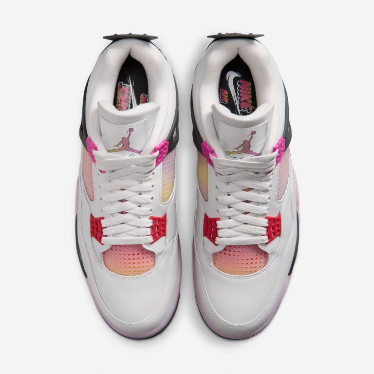 Men's Air Jordan 4 Retro Comic Off White/Anthracite/Neutral Grey/Fire Pink/Light Arctic Pink/Muslin JA1135-100