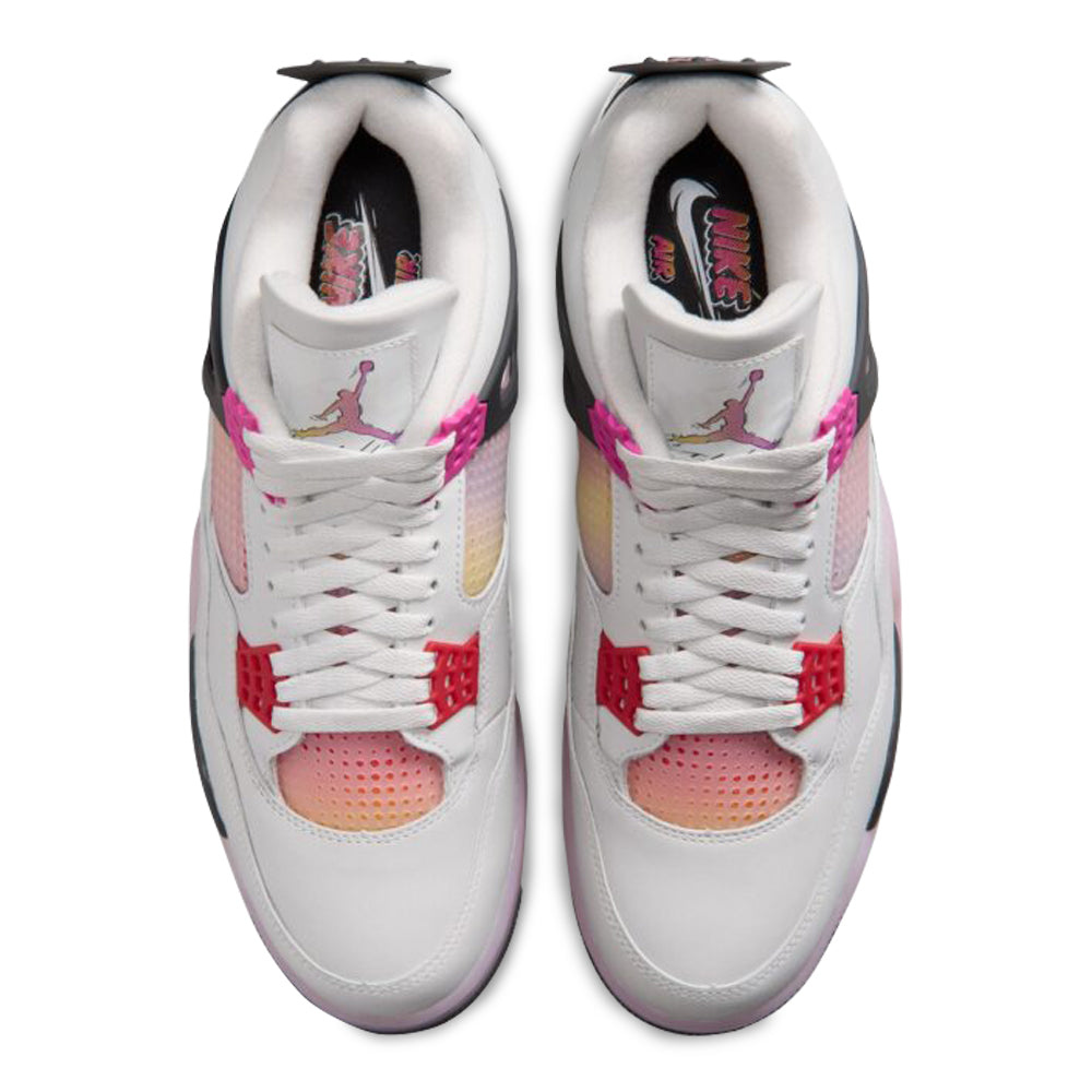 Men's Air Jordan 4 Retro Comic Off White/Anthracite/Neutral Grey/Fire Pink/Light Arctic Pink/Muslin JA1135-100