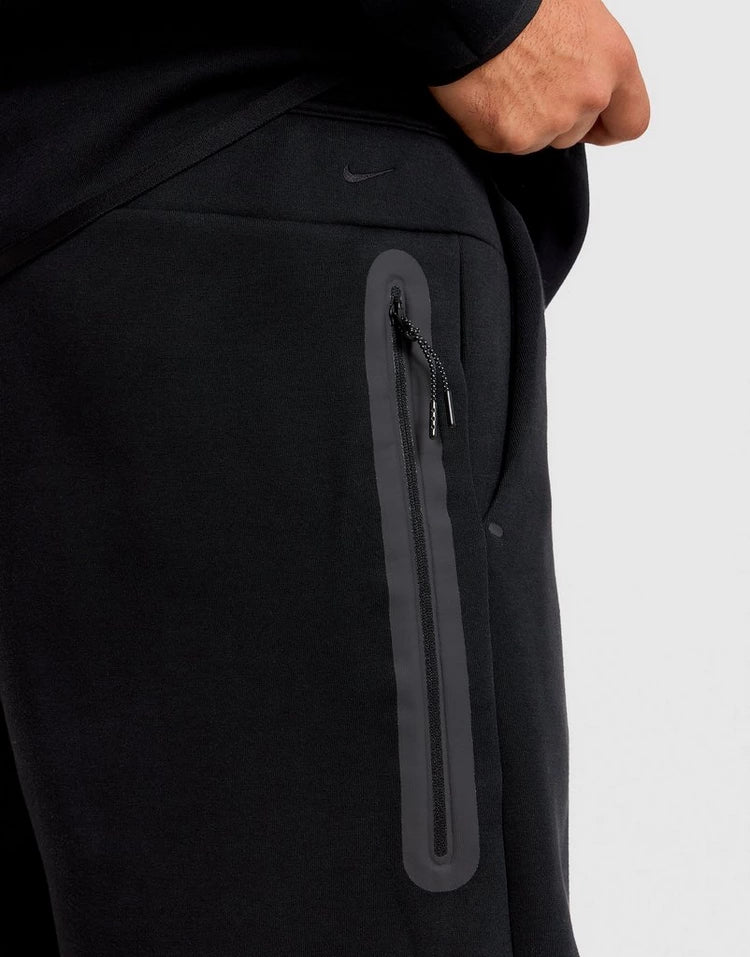 Men's Nike Tech Fleece Shorts - Black & Orange