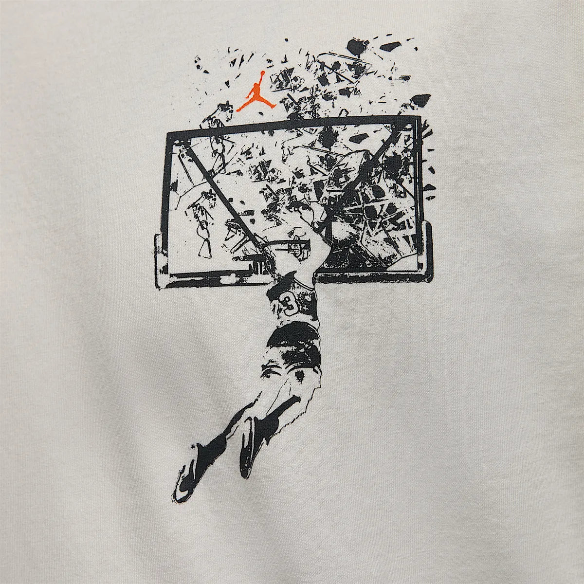 Men's Jordan Brooklyn Shattered Backboard Oversized Graphic T-Shirt - Sail/Off-Noir 4