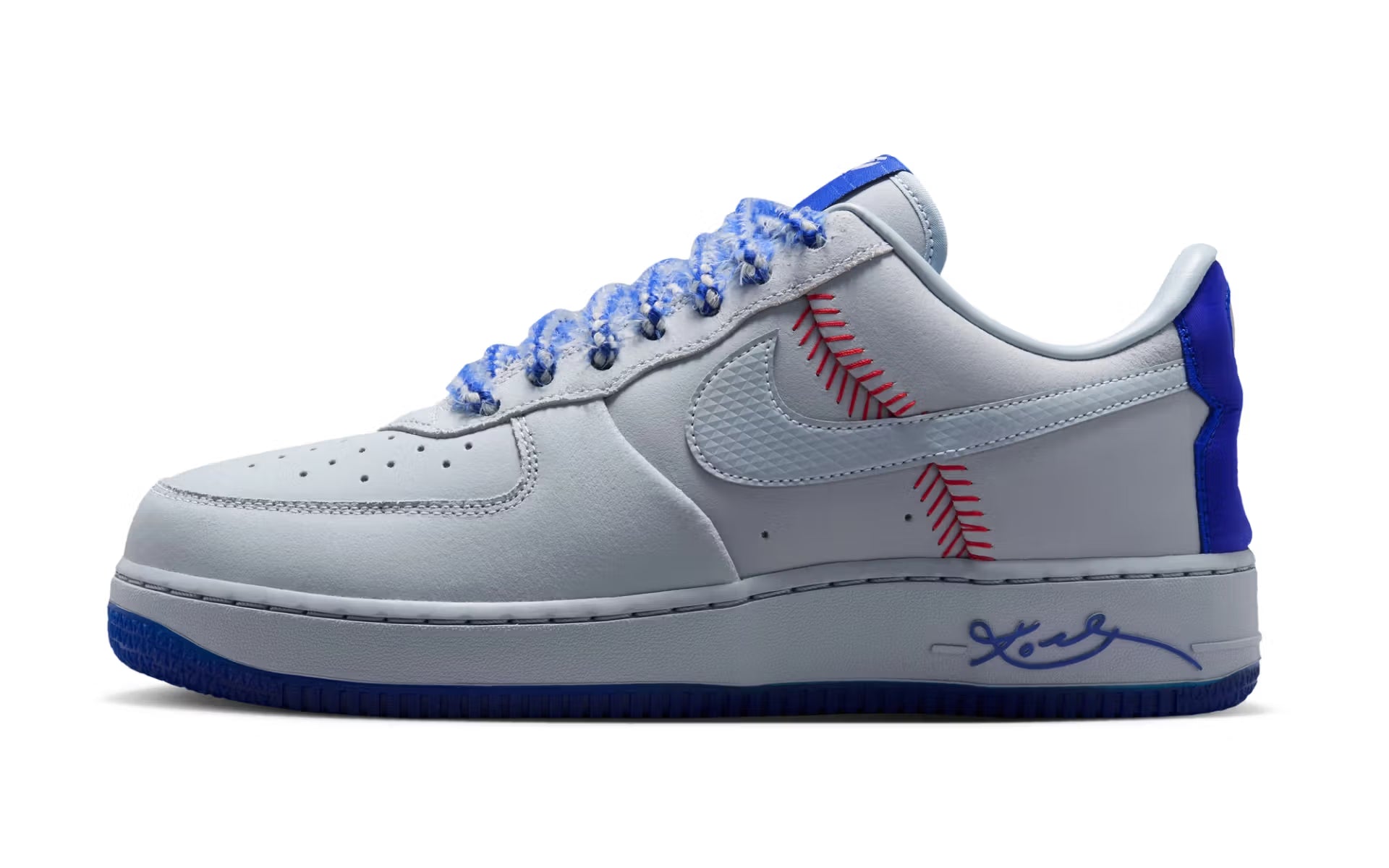 Men's Nike Kobe Air Force 1 Low Dodgers Protro Wolf Grey/Rush Blue IQ3920-001