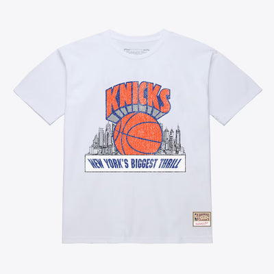 Men's Mitchell & Ness New York Knicks White Biggest Thrill T-Shirt TP12621-WHIT