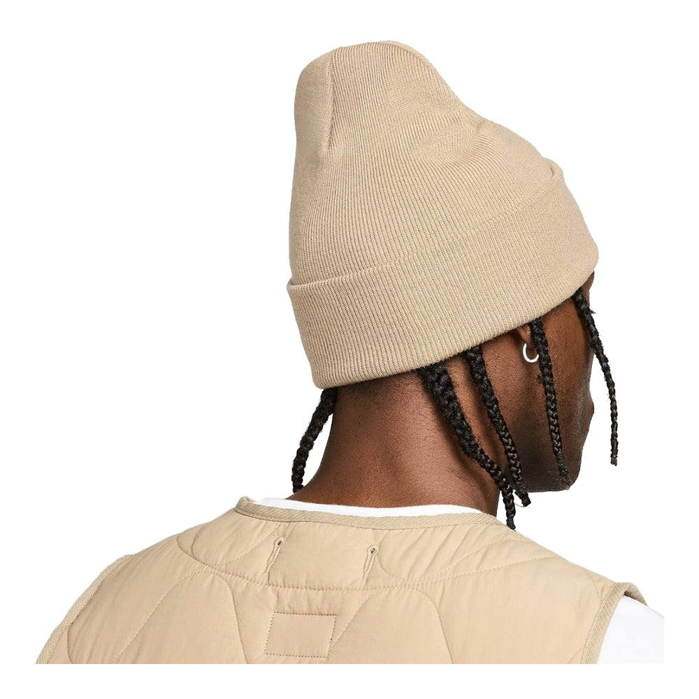 Unisex Nike Peak Futura Beanie Hat - Khaki/White 4