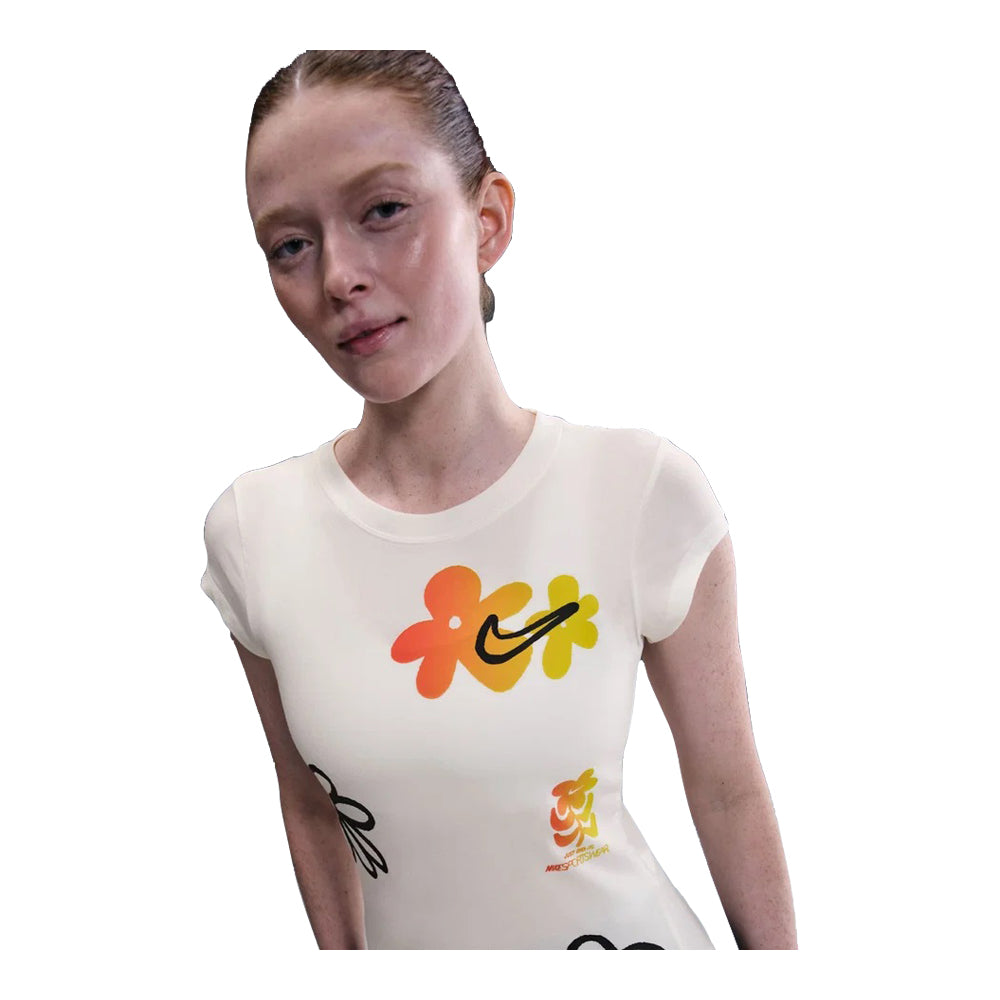 Women's Nike Sportswear Tight Short-Sleeve Graphic T-Shirt - Sail 1