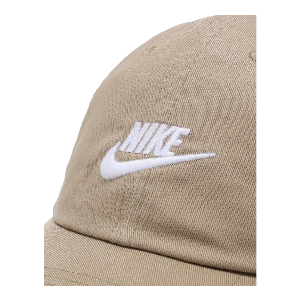Unisex Nike Club Unstructured Futura Wash Cap - Lt Khaki/White 2