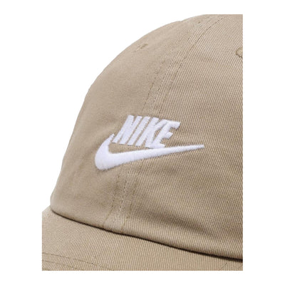 Unisex Nike Club Unstructured Futura Wash Cap - Lt Khaki/White 2