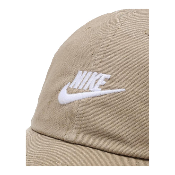 Unisex Nike Club Unstructured Futura Wash Cap - Lt Khaki/White 2