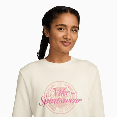 Women's Nike Sportswear Club Fleece Sail/Pink HV2342-133