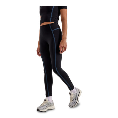 womens Nike One High-Waisted 7/8 Leggings - Black/Armory Navy/Black 2
