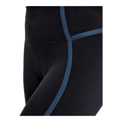 womens Nike One High-Waisted 7/8 Leggings - Black/Armory Navy/Black 3