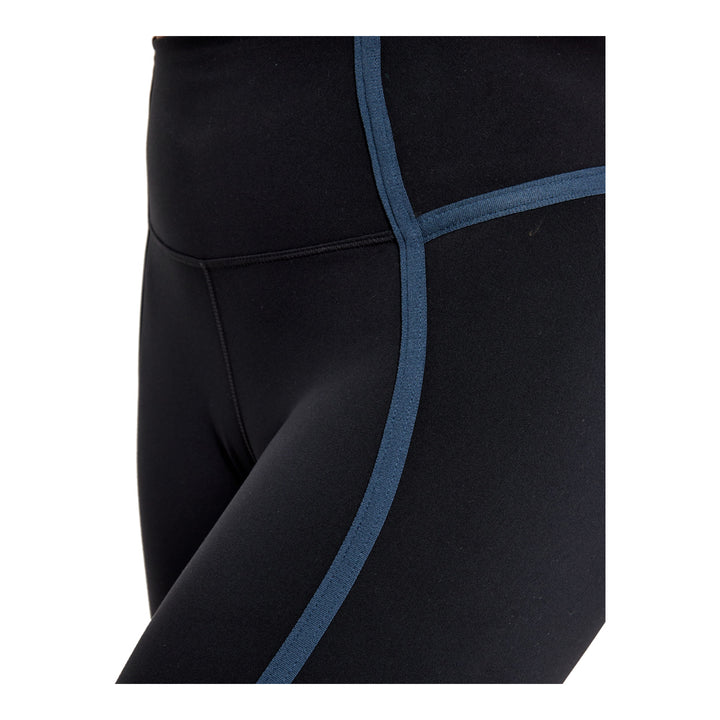 womens Nike One High-Waisted 7/8 Leggings - Black/Armory Navy/Black 3