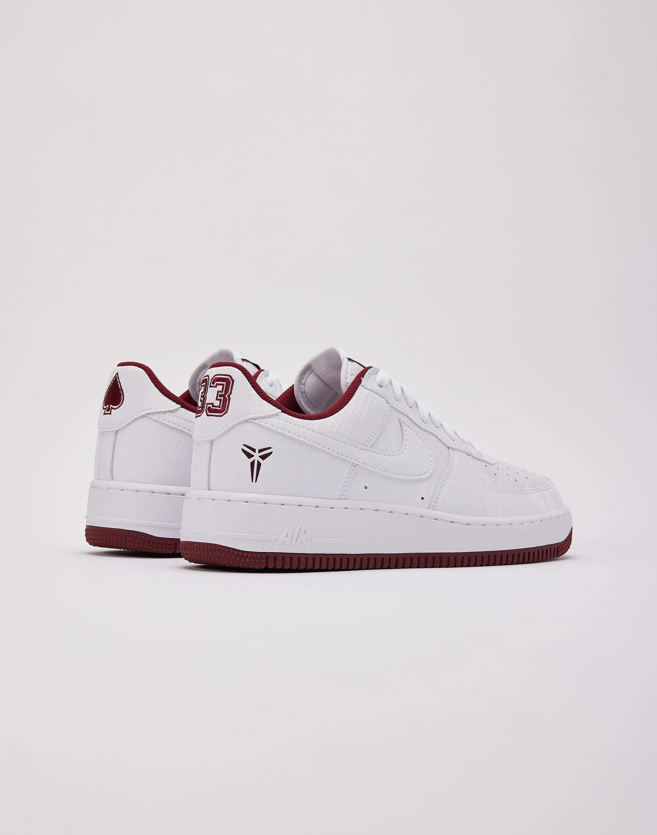 Men's Nike Kobe Air Force 1 Low Lower Merion White/Team Red IB0018-101