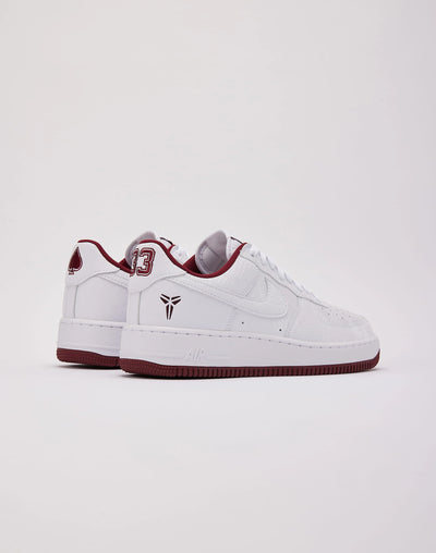 Men's Nike Kobe Air Force 1 Low Lower Merion White/Team Red IB0018-101