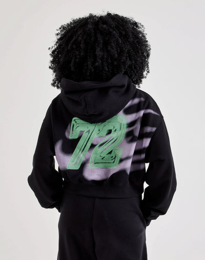 Women's Nike Studio Fleece Oversized Cropped Hoodie Black iv4952-001