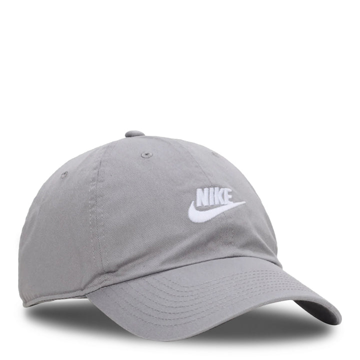 Unisex Nike Club Unstructured Futura Wash Cap- Particle Grey/White 1