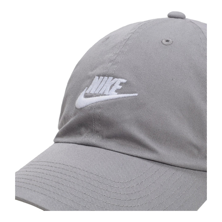 Unisex Nike Club Unstructured Futura Wash Cap- Particle Grey/White 2