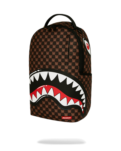 Sprayground Sharks In Paris Wtf Bubble Brown Check Backpack