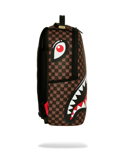 Sprayground Sharks In Paris Wtf Bubble Brown Check Backpack